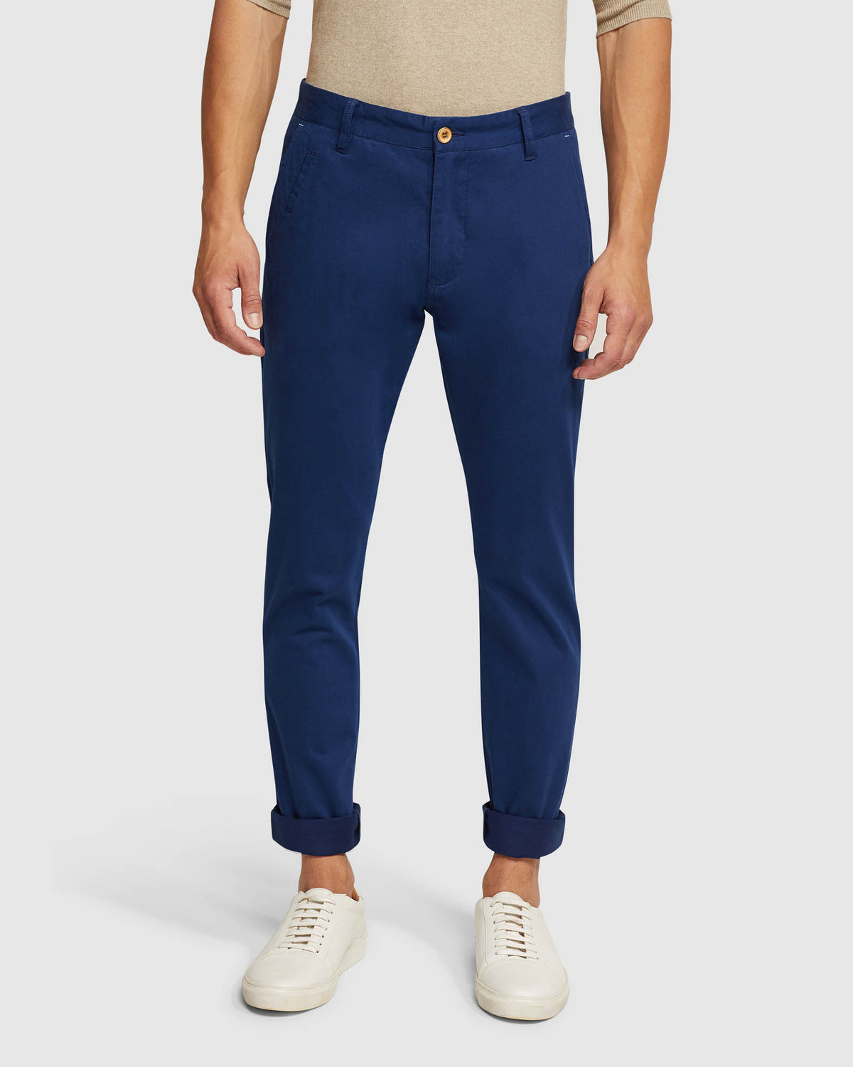 Proper Cloth Navy Non-Iron Stretch Men's Custom Chino - Foto 12
