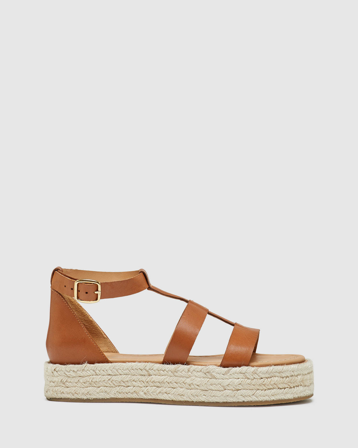 GLINDA LEATHER ESPADRILLE TAN