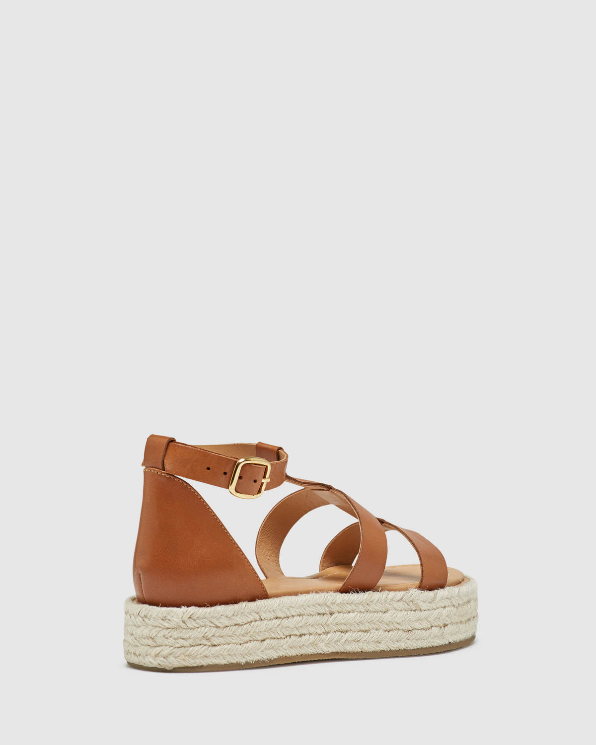 GLINDA LEATHER ESPADRILLE TAN