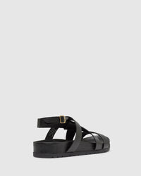 NYOTA LEATHER SANDAL BLACK