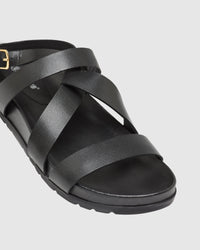NYOTA LEATHER SANDAL BLACK