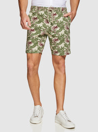 FREDDY TROPICS PRINTED SHORTS CARAMEL MULTI