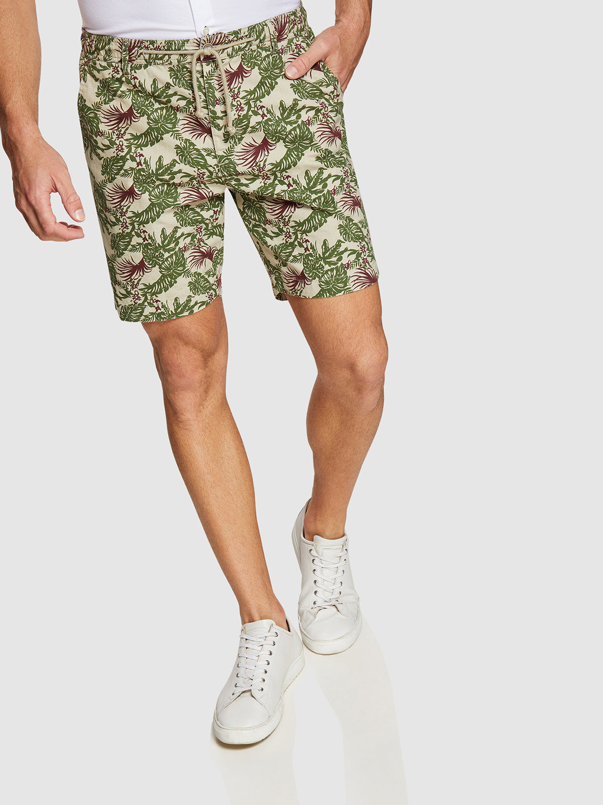 FREDDY TROPICS PRINTED SHORTS CARAMEL MULTI