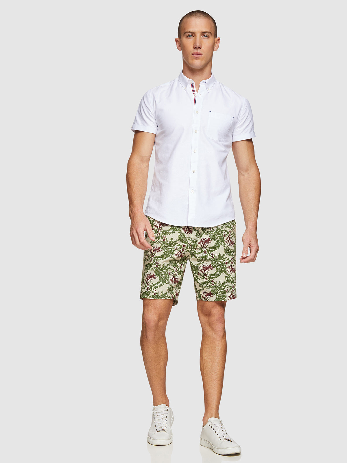 FREDDY TROPICS PRINTED SHORTS CARAMEL MULTI