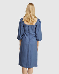 TAMIKA LINEN BLEND DRESS WOMENS DRESSES