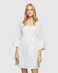 SHIRA BRODERIE DRESS WOMENS DRESSES