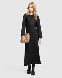 CAMILLE BIAS MIDI DRESS WOMENS DRESSES