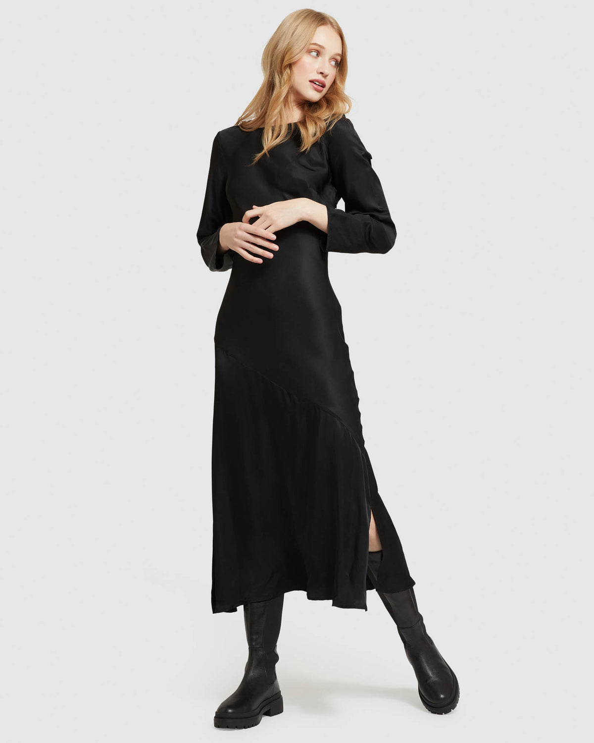 CAMILLE BIAS MIDI DRESS WOMENS DRESSES