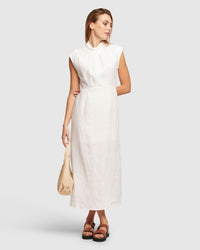 INGRID LINEN DRESS WOMENS DRESSES