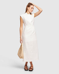 INGRID LINEN DRESS WOMENS DRESSES