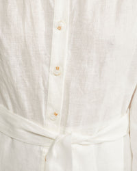 Kiana Balloon Sleeve Linen Dress