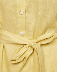 KIANA BALLOON SLEEVE LINEN DRESS WOMENS DRESSES