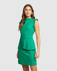 ROSA PEPLUM PONTI DRESS WOMENS DRESSES