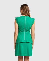 ROSA PEPLUM PONTI DRESS WOMENS DRESSES