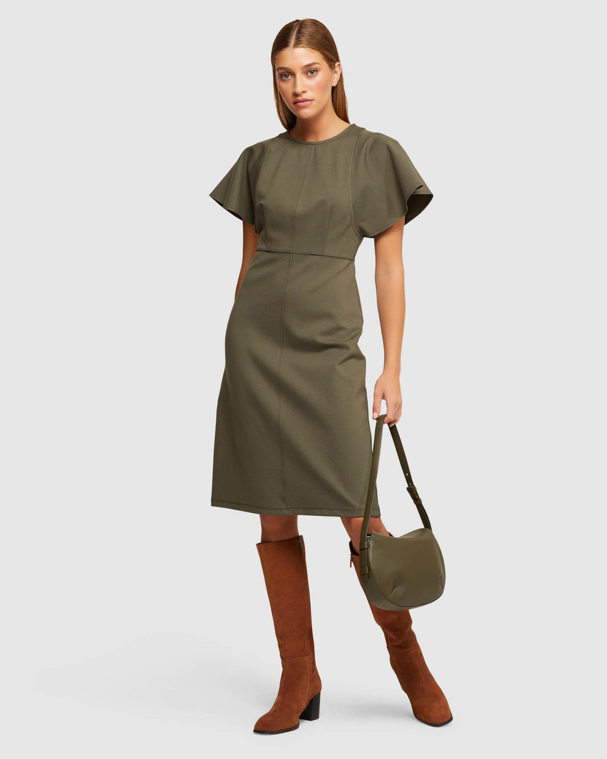 ABIGAIL PONTI DRESS WOMENS DRESSES