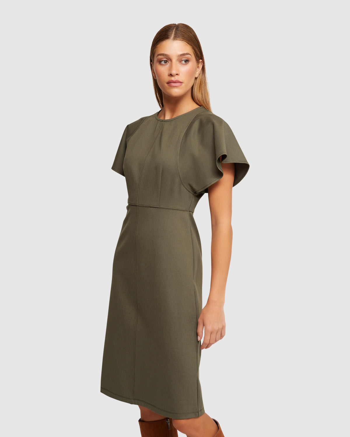 ABIGAIL PONTI DRESS WOMENS DRESSES