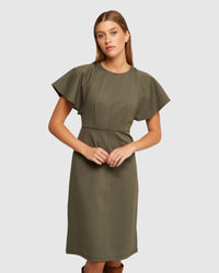 ABIGAIL PONTI DRESS WOMENS DRESSES