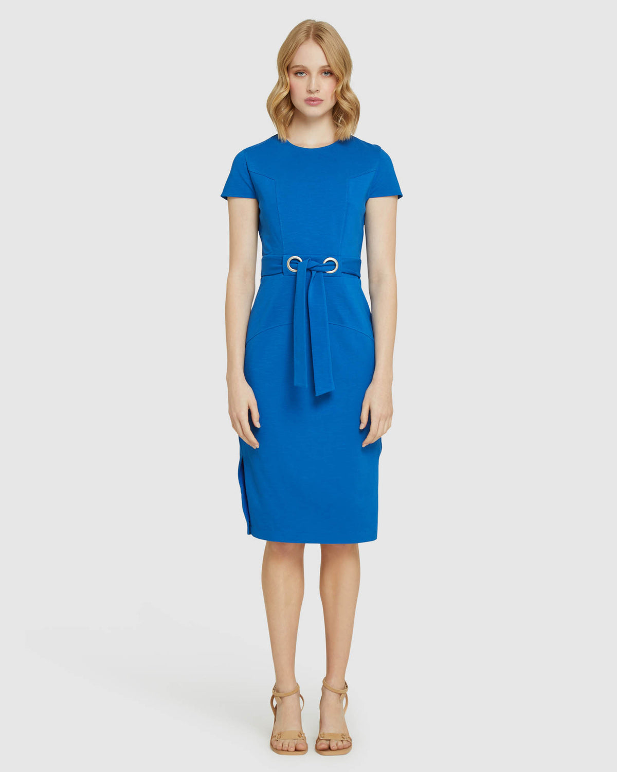 JULIETTE EYELET DETAIL PONTI DRESS