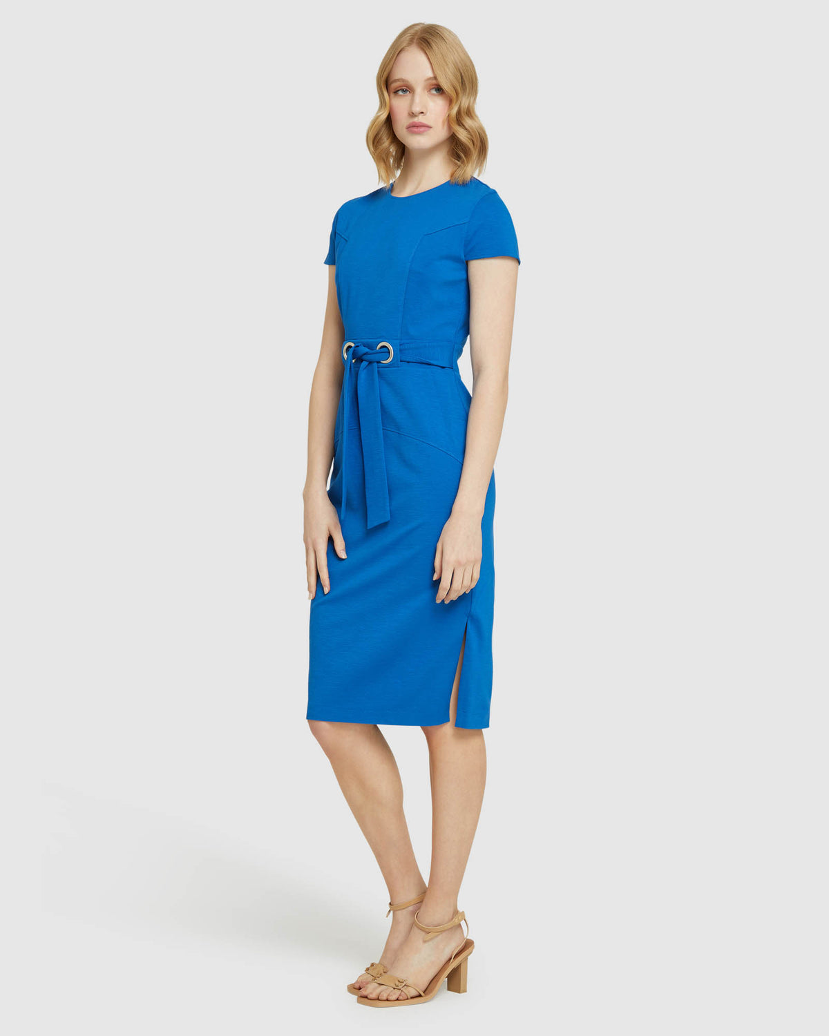 JULIETTE EYELET DETAIL PONTI DRESS
