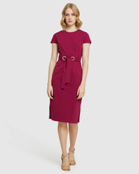 JULIETTE EYELET DETAIL PONTI DRESS