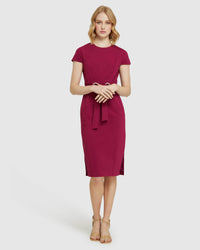 JULIETTE EYELET DETAIL PONTI DRESS