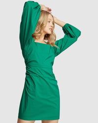 MAGENTA STRETCH COTTON DRESS