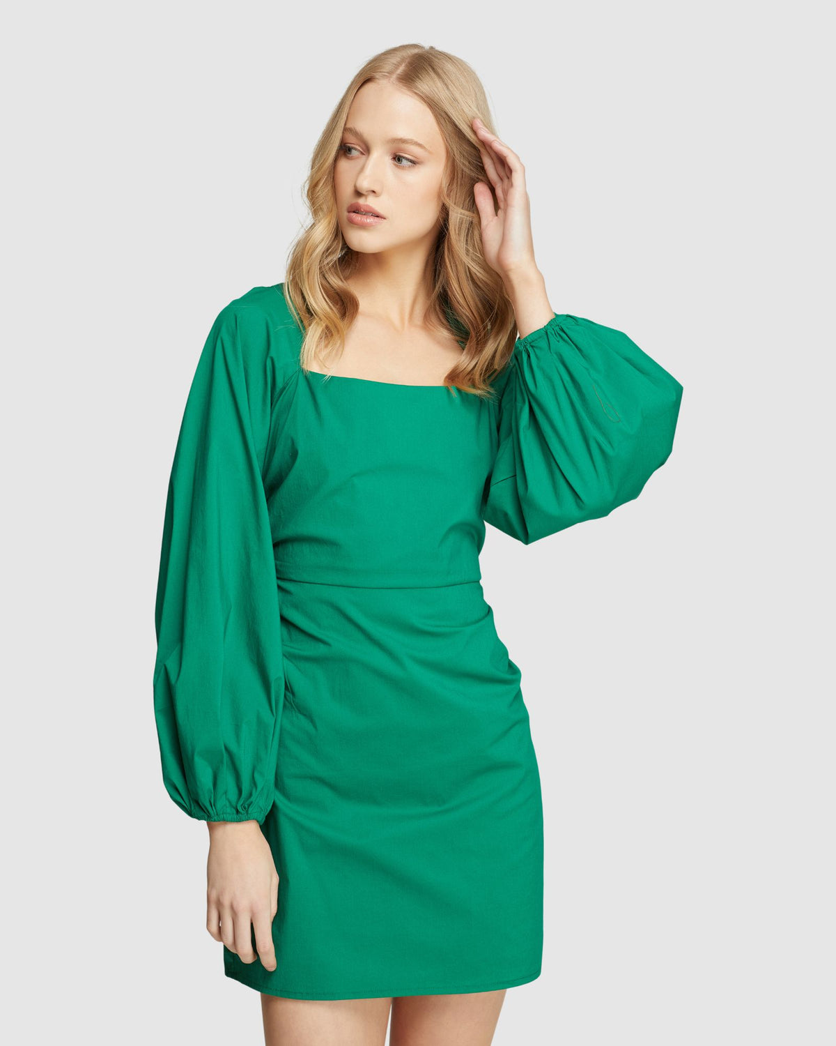 MAGENTA STRETCH COTTON DRESS