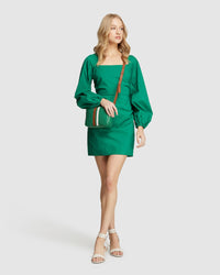 MAGENTA STRETCH COTTON DRESS