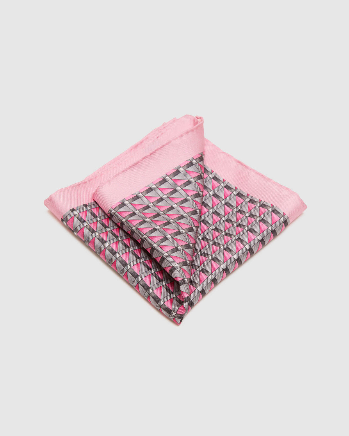 BORDER GEO SILK POCKET SQUARE MENS ACCESSORIES