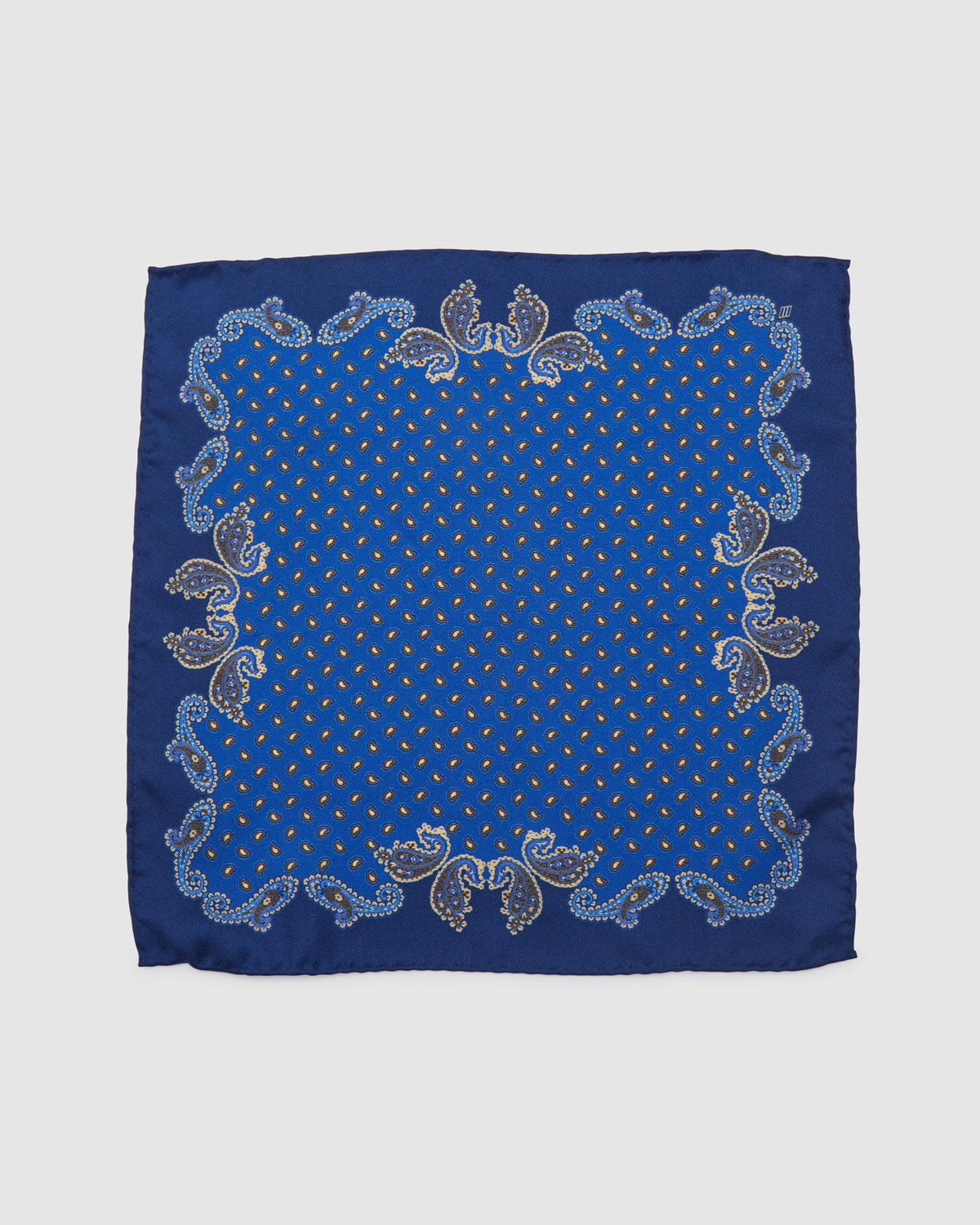 BORDER PAISLEY POCKET SQUARE