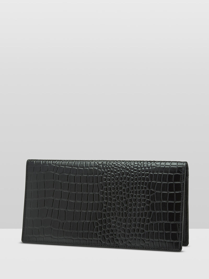WYATT TRAVEL WALLET BLACK