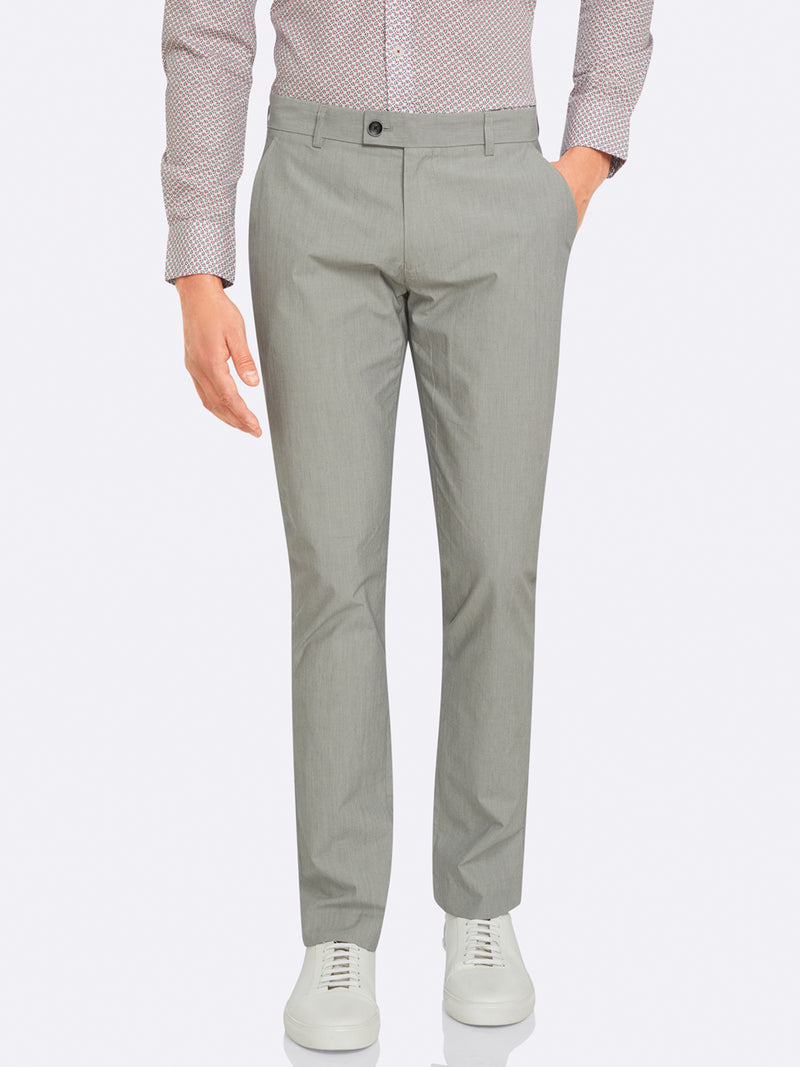 FEATHER STRIPE SLIM LEG TRS BLUE