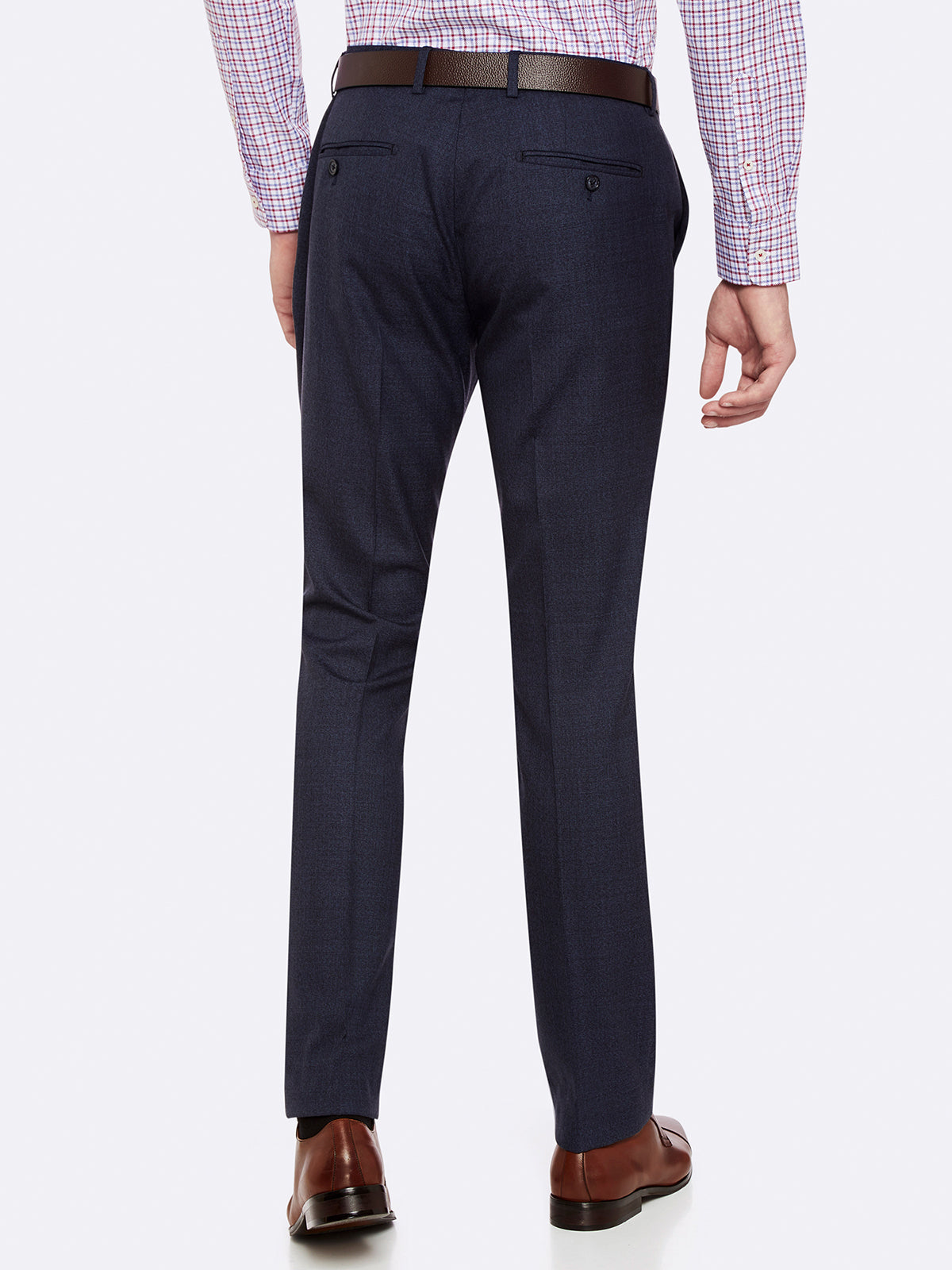 AUDEN WOOL SUIT TROUSERS CHAR