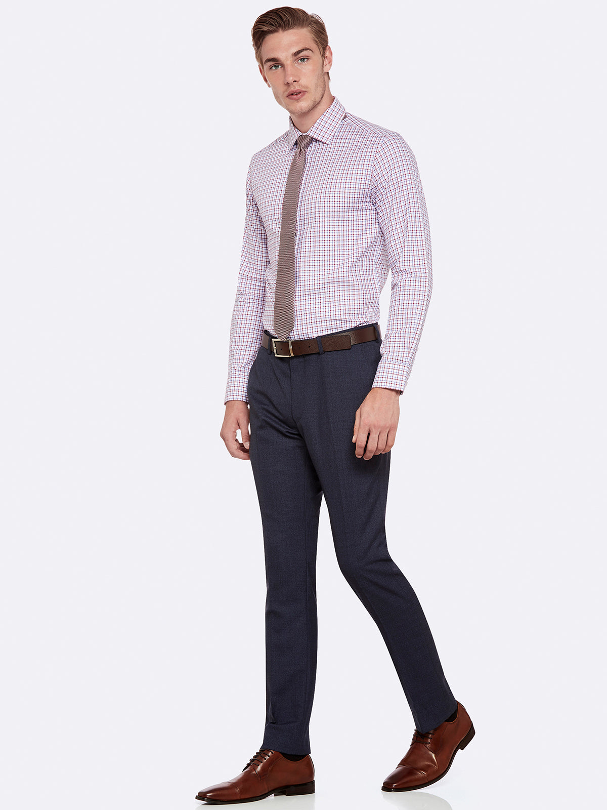 AUDEN WOOL SUIT TROUSERS CHAR