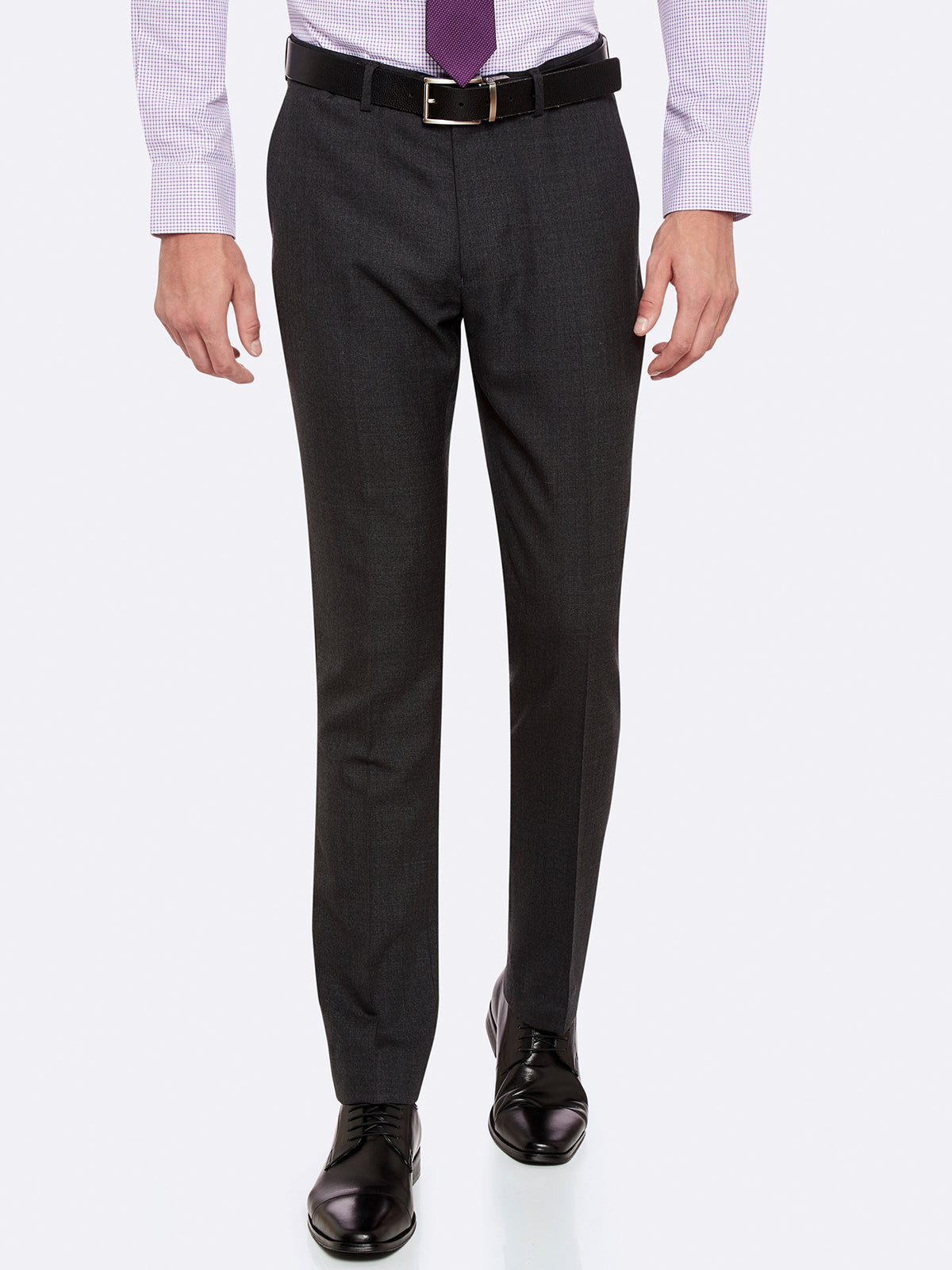 AUDEN WOOL SUIT TROUSERS CHAR