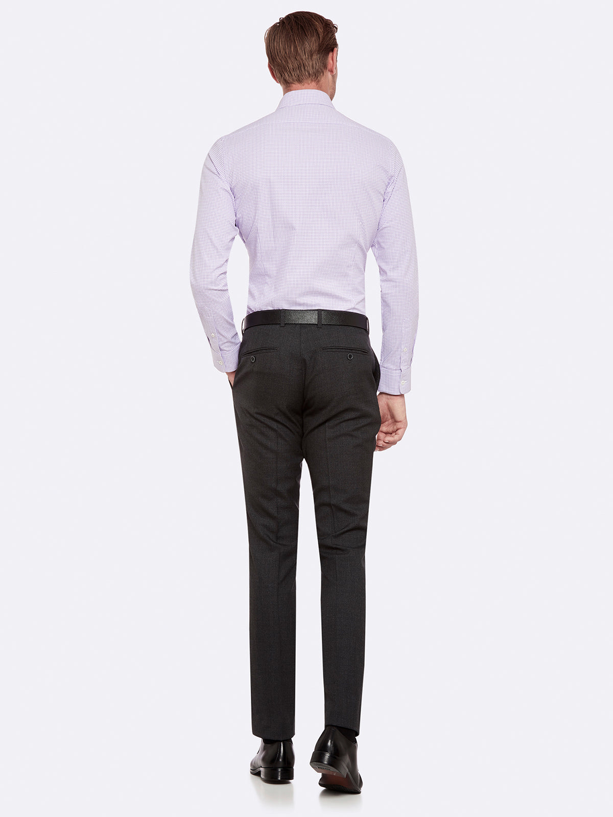 AUDEN WOOL SUIT TROUSERS CHAR