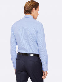 BECKTON DOBBY SHIRT MAGENTA BLUE