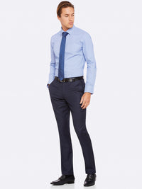 BECKTON DOBBY SHIRT MAGENTA BLUE