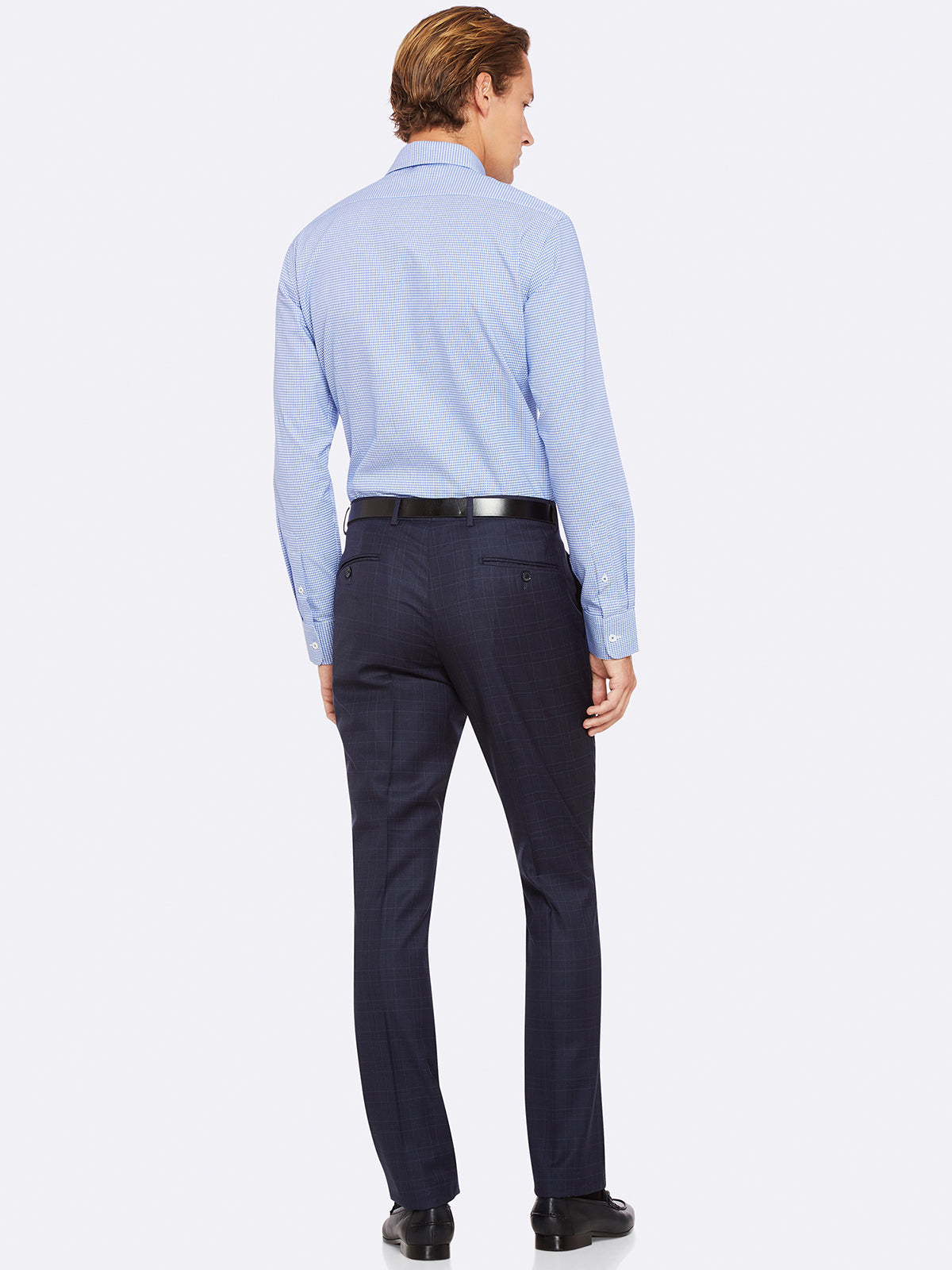 BECKTON DOBBY SHIRT MAGENTA BLUE