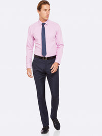 BECKTON DOBBY SHIRT MAGENTA BLUE
