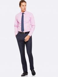 BECKTON DOBBY SHIRT MAGENTA BLUE