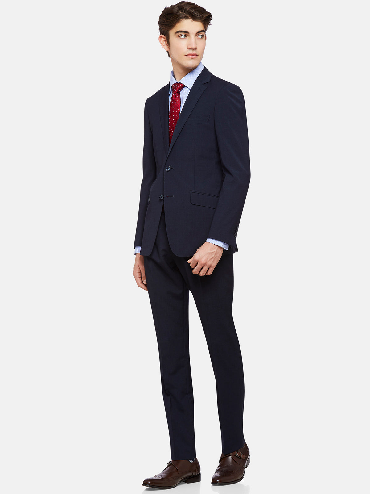 N.HOPKINS WOOL STRETCH SUIT JACKETX