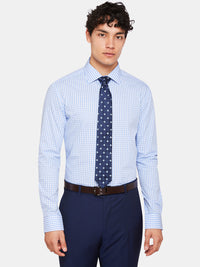 ISLINGTON CHECKED SHIRT BLUE