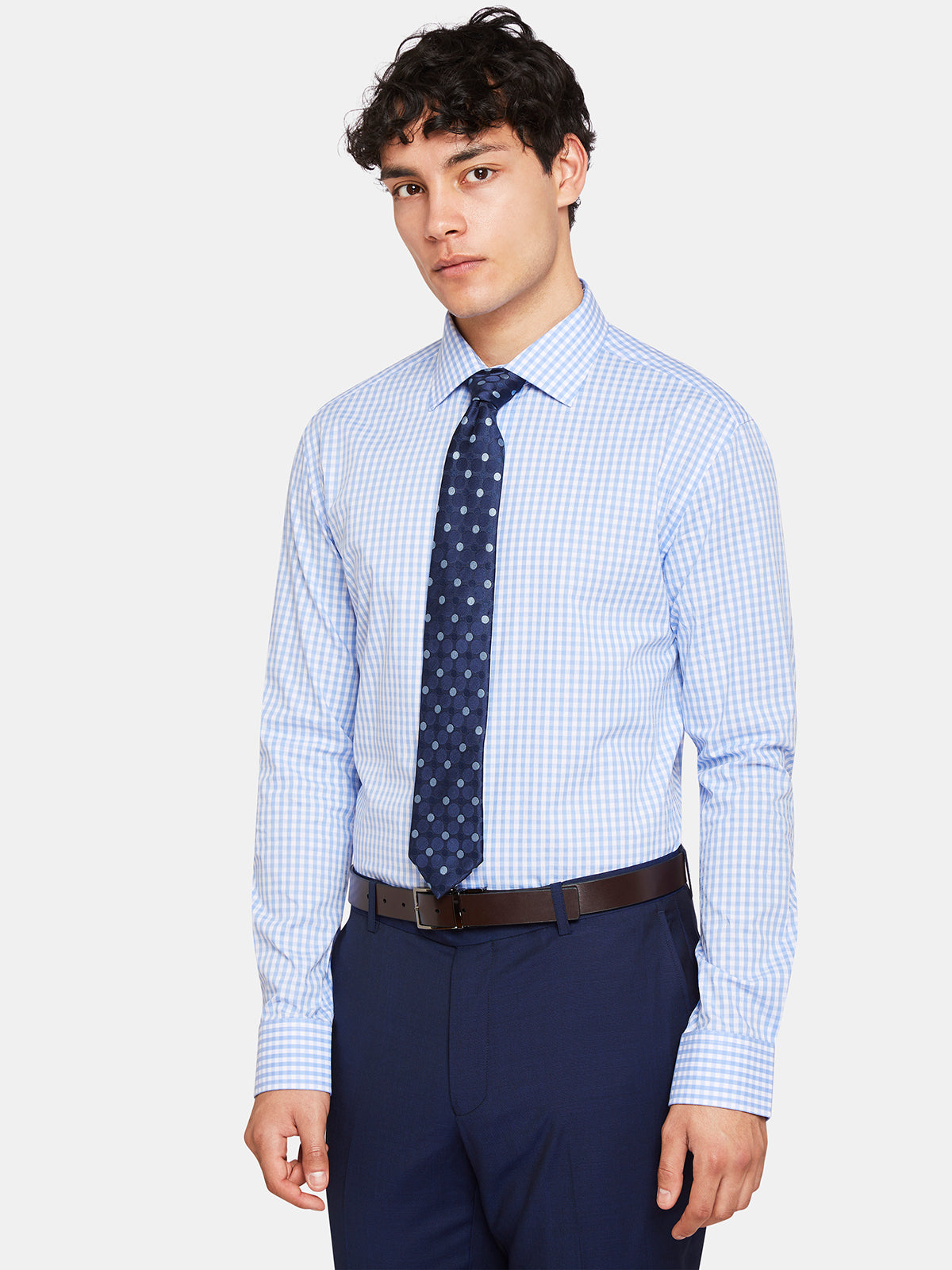 ISLINGTON CHECKED SHIRT BLUE