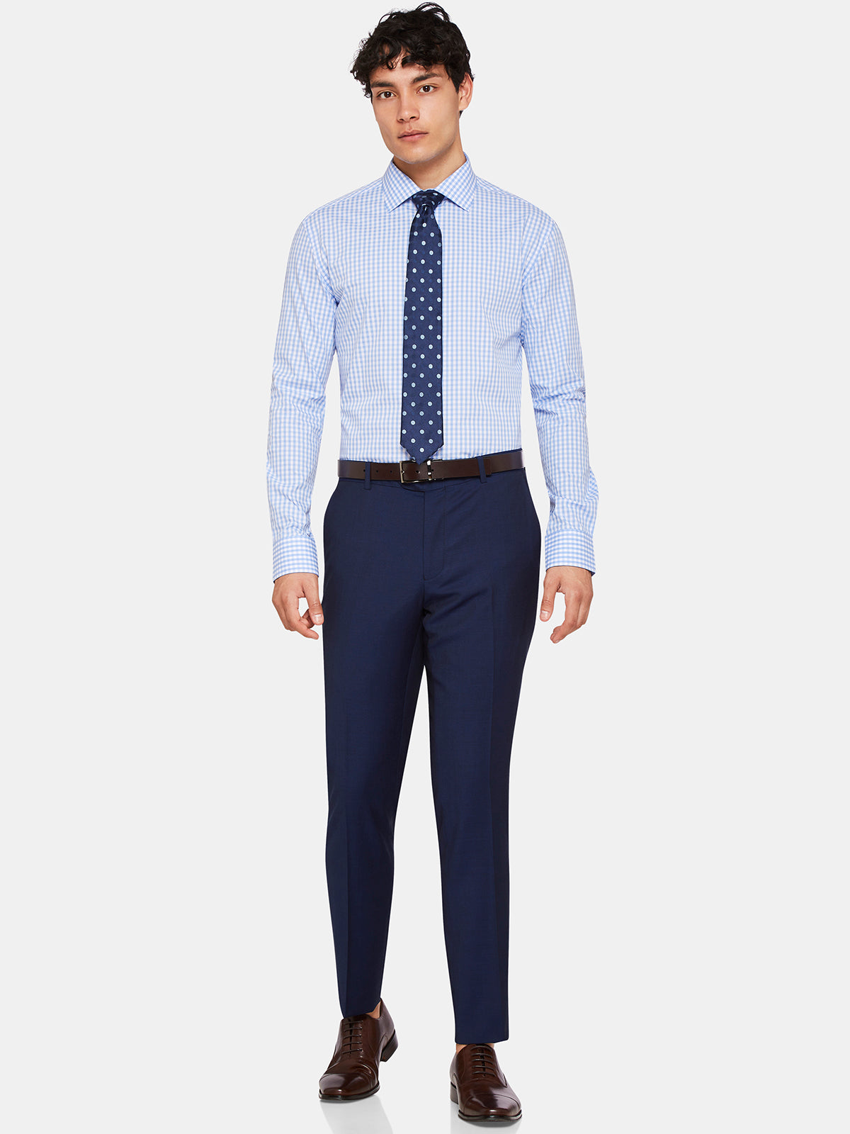 ISLINGTON CHECKED SHIRT BLUE