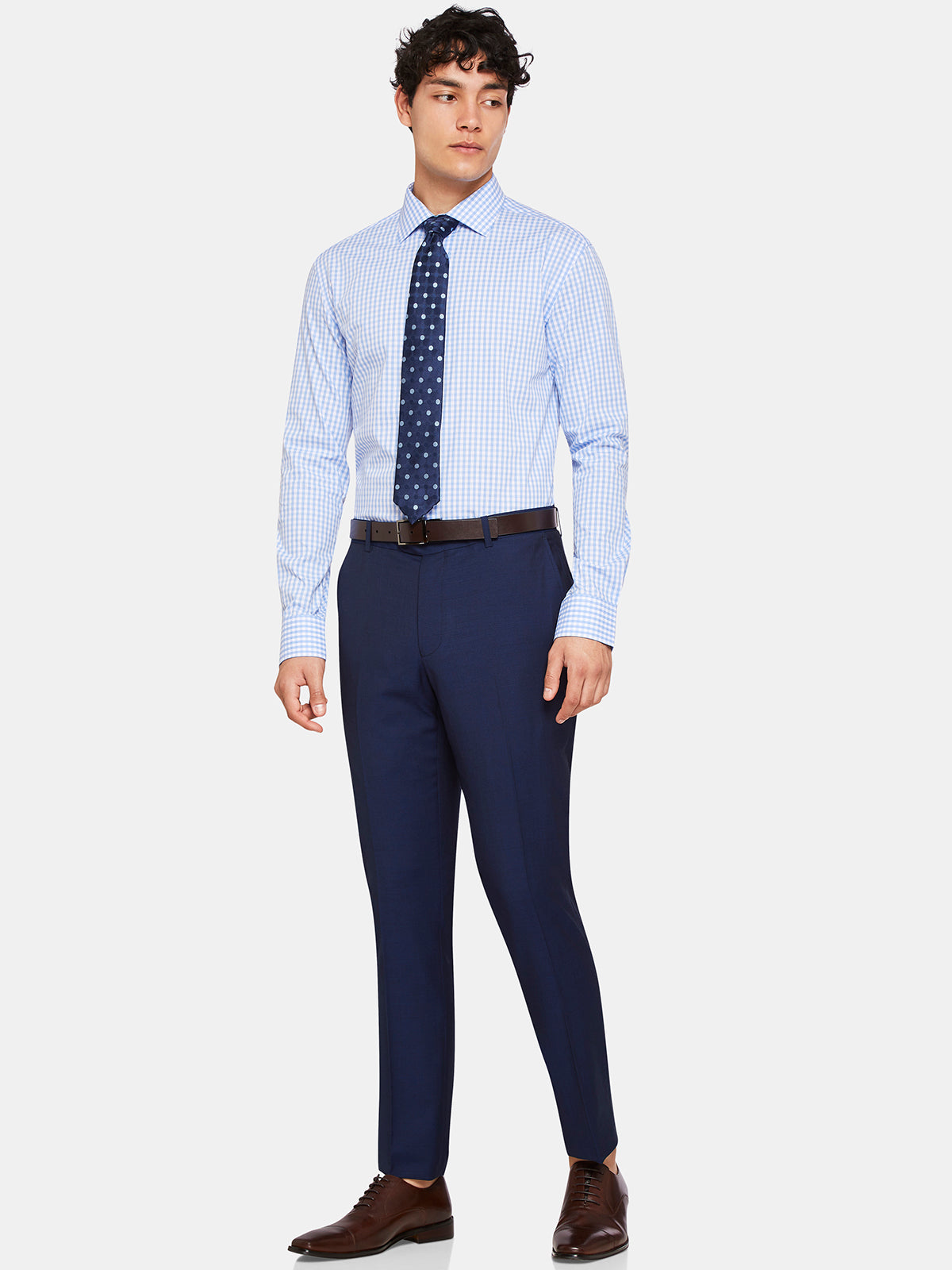 ISLINGTON CHECKED SHIRT BLUE