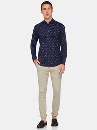 KENTON FLORAL PRINTED SHIRT NAVY