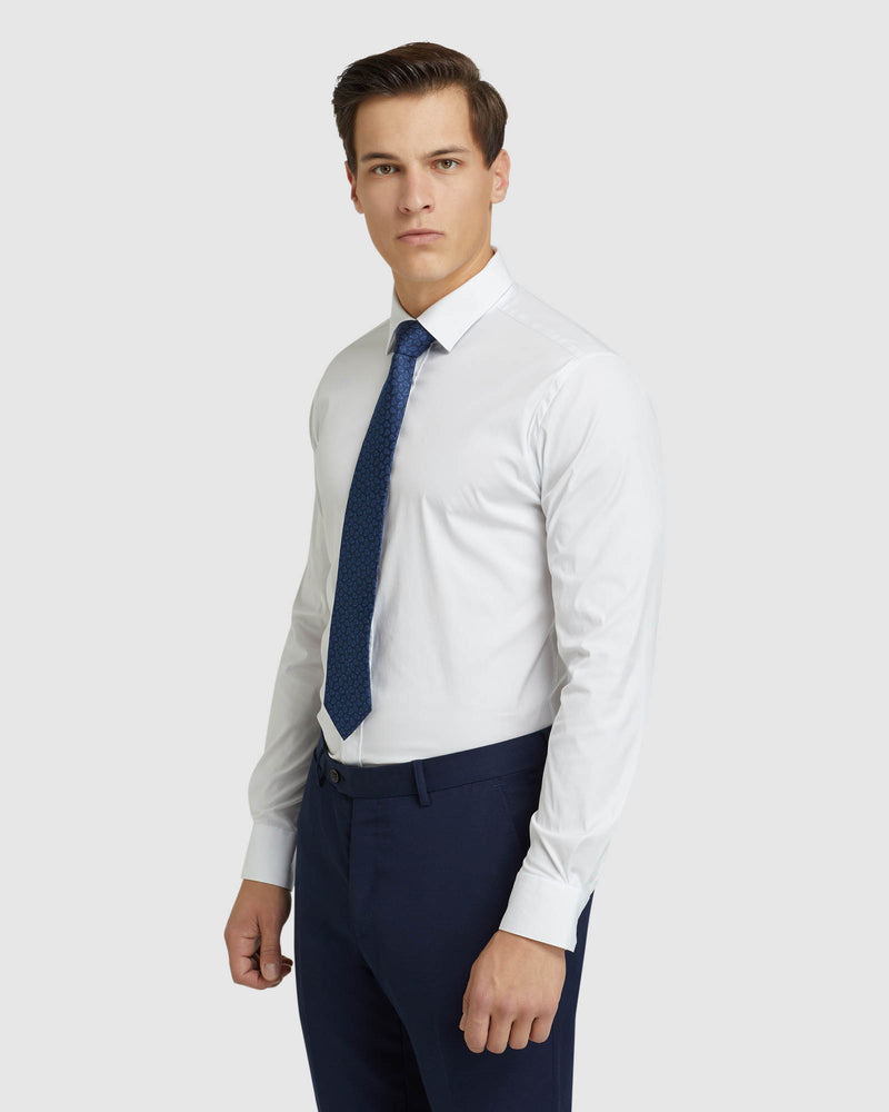 WHITE STRETCH TRAVEL SHIRT WHITE