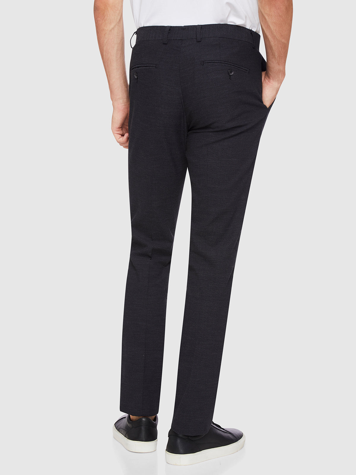 STRETCH TEXTURED TROUSERS