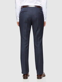 HOPKINS WOOL LYCRA SUIT TROUSERS NAVY